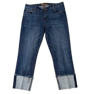 Kut from the Kloth‎ Catherine Boyfriend Jeans Cuffed Hem Size 10
